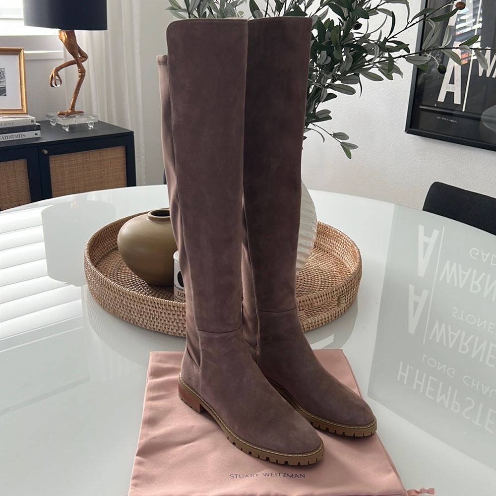 Stuart Weitzman | City Boot | 5050 | Over the knee | Size 7.5 | Taupe | Suede